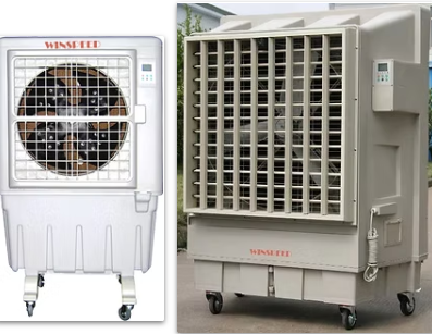 Evaporative water cooling pads